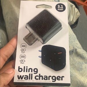 Bling Wall Charger - Black